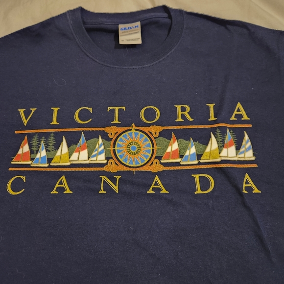 Vintage Victoria T Shirt Navy Blue - Picture 4 of 4